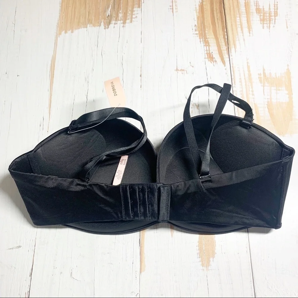 Dobreva Black Padded Under Wire Support Bra 38D